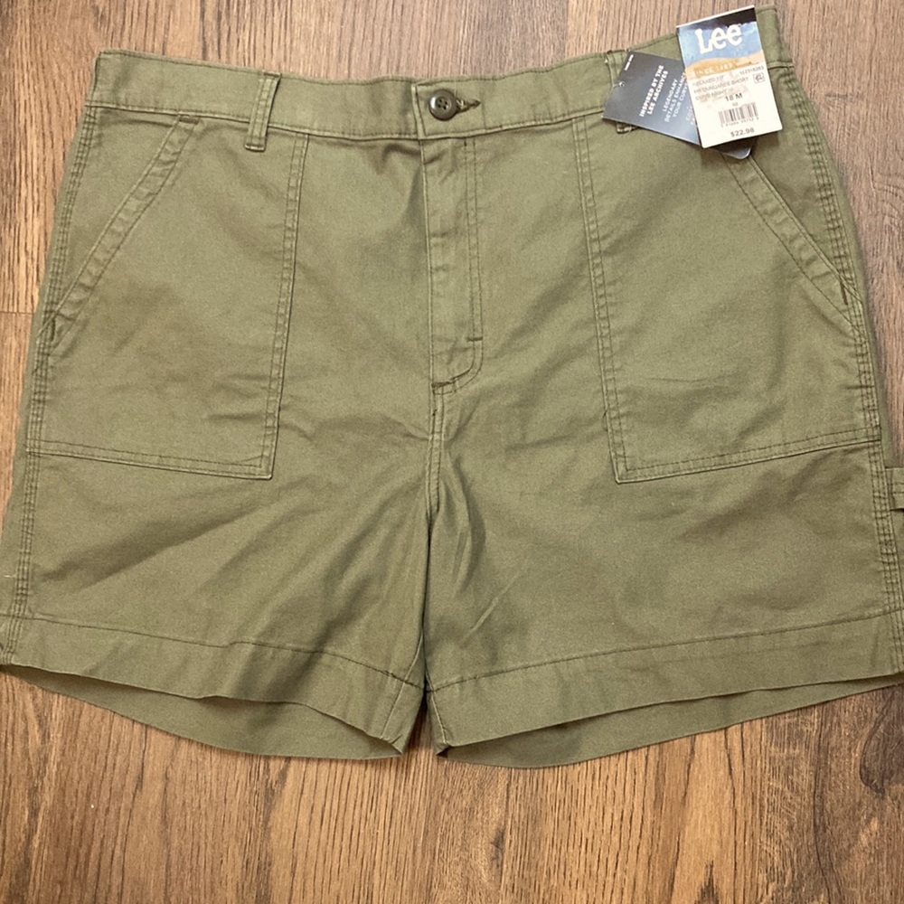 Lee Olive Dungaree Shorts       Size 18M